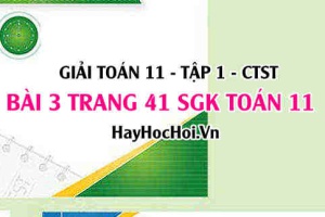 Giải bài 3 trang 41 Toán 11 tập 1 SGK Chân trời sáng tạo